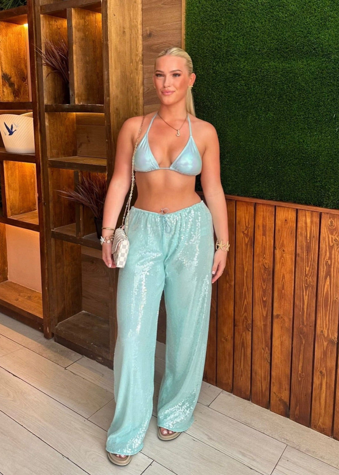 Midnight Spark Low-Rise Trousers