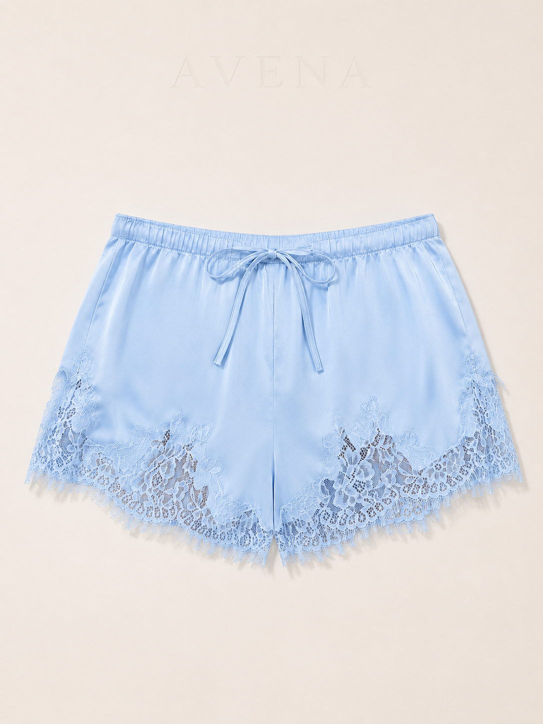 Emma's Cloudy Satin Lace Shorts