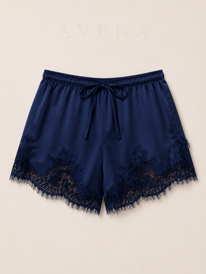 Emma's Cloudy Satin Lace Shorts