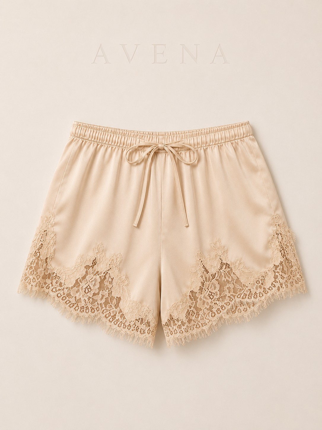 Emma's Cloudy Satin Lace Shorts