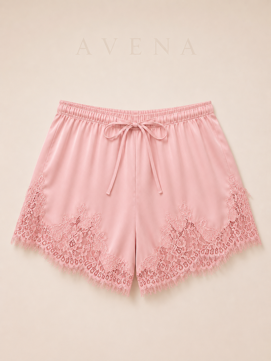 Emma's Cloudy Satin Lace Shorts