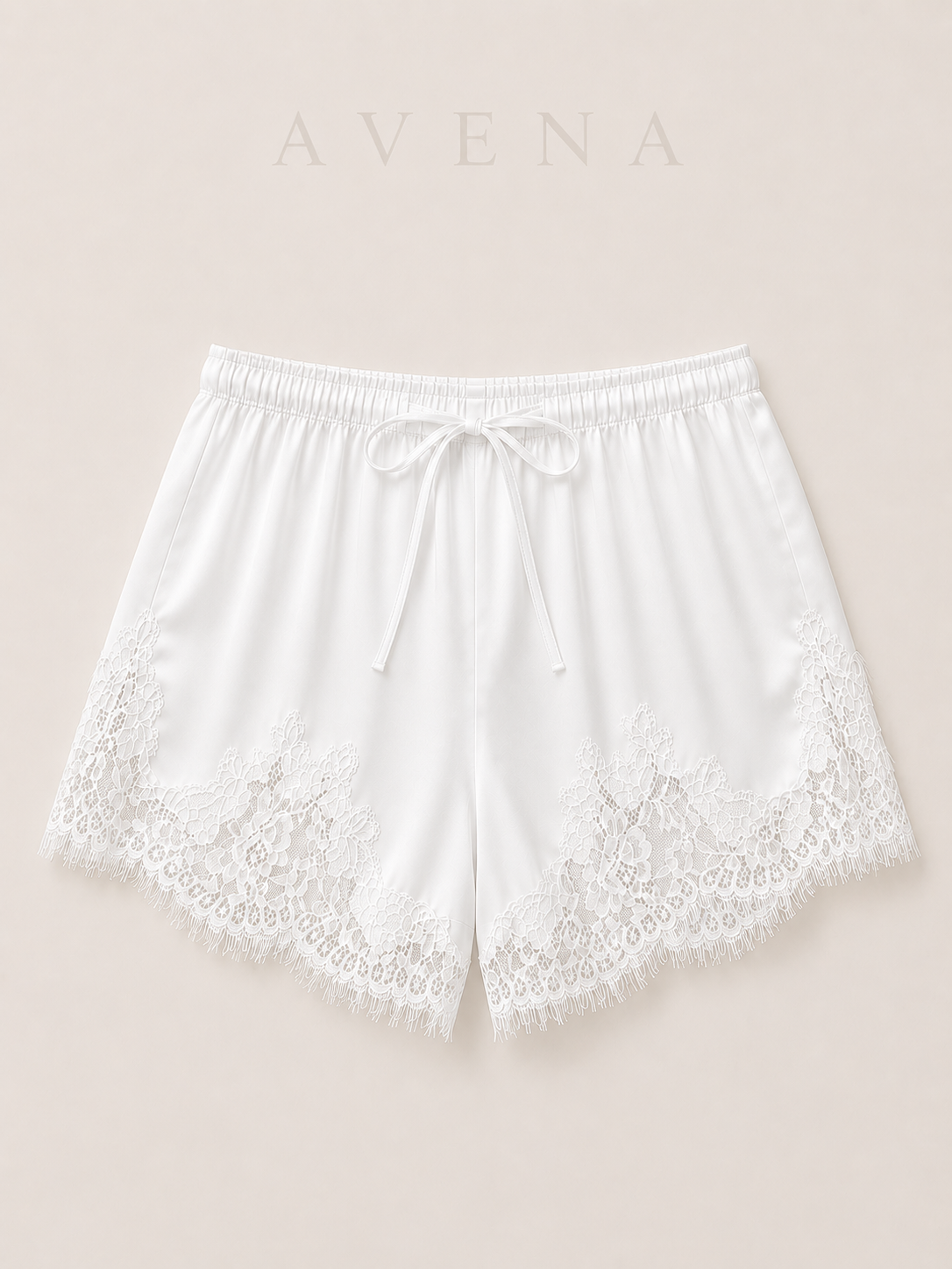 Emma's Cloudy Satin Lace Shorts