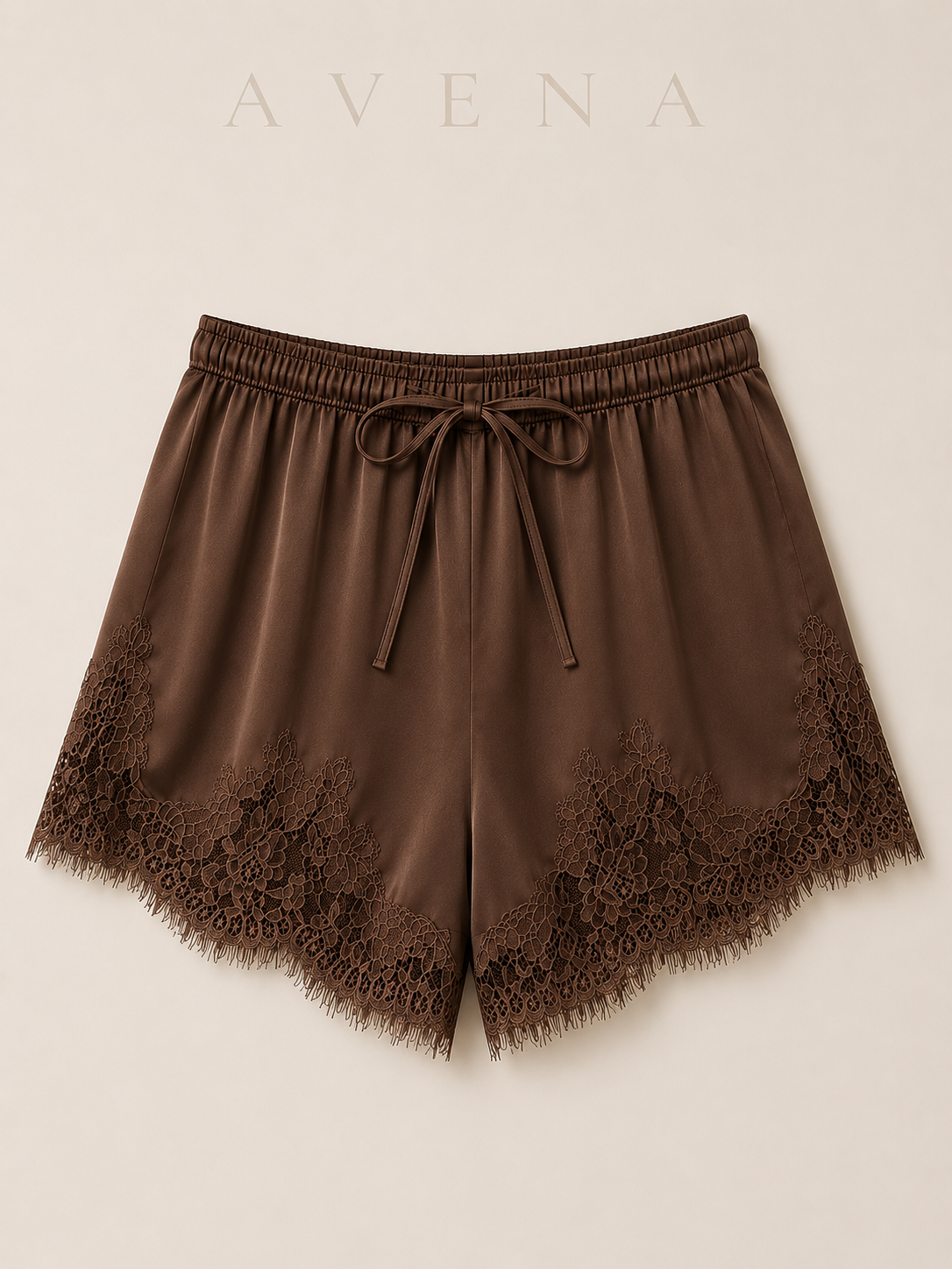 Emma's Cloudy Satin Lace Shorts